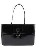 Black Patent Leather Jackie Tote