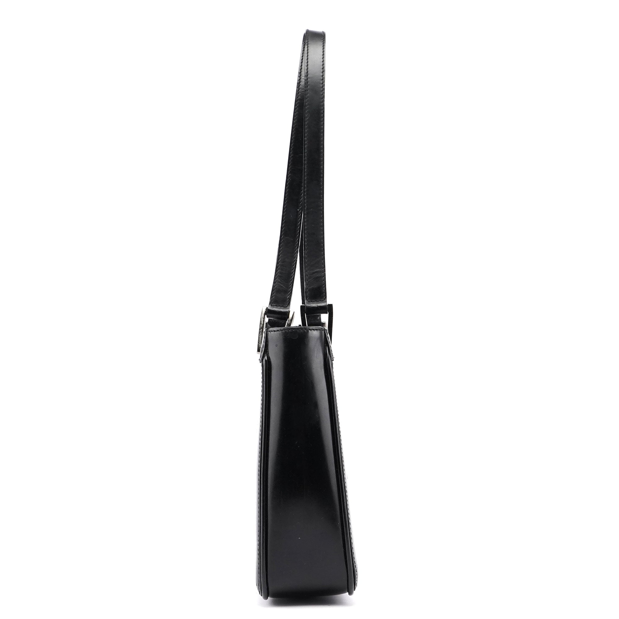 Black Patent Leather Jackie Tote