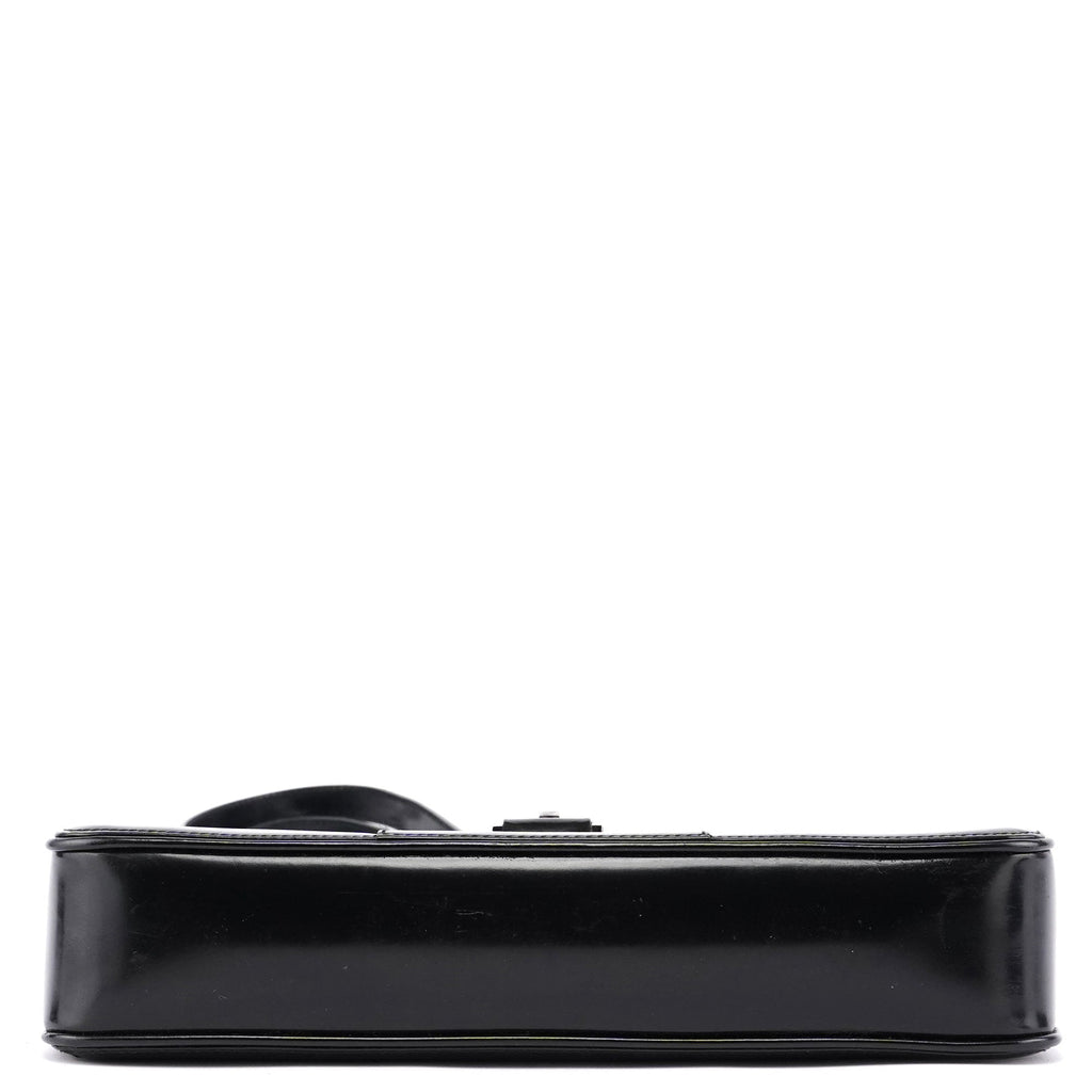 Black Patent Leather Jackie Tote
