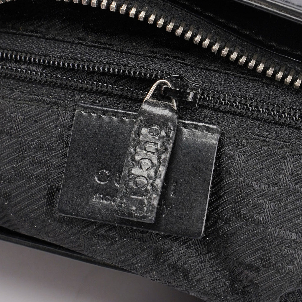 Black Patent Leather Jackie Tote