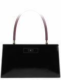 Black Patent Leather Lucite Handle Bag