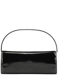 Black Patent Leather Metal Handle Bag