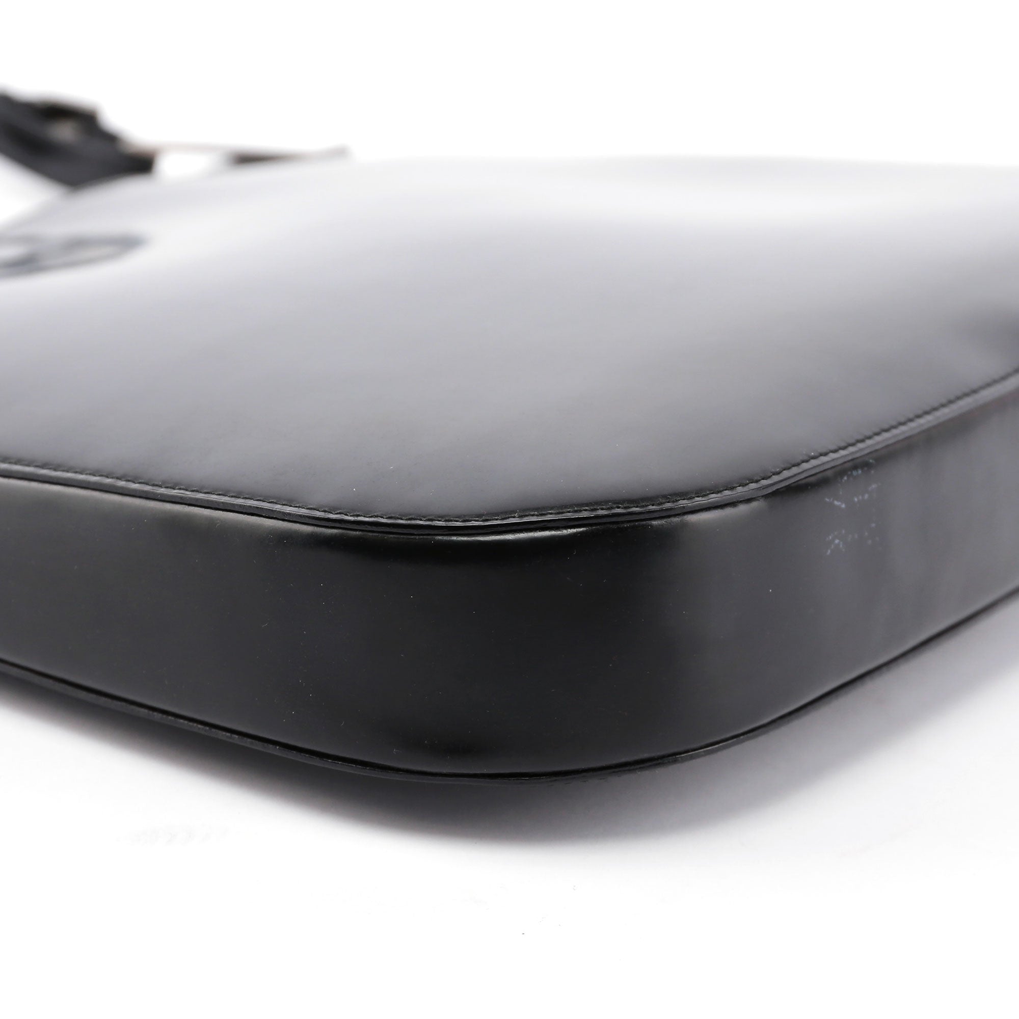 Black Patent Leather Shoulder Bag