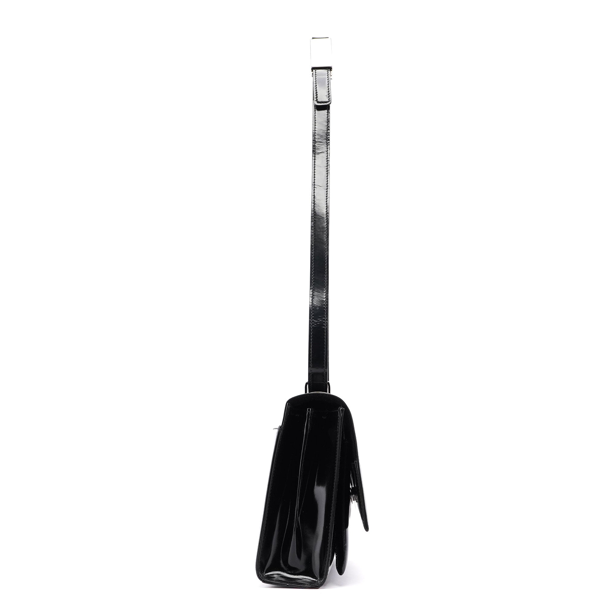 Black Patent Leather Shoulder Bag