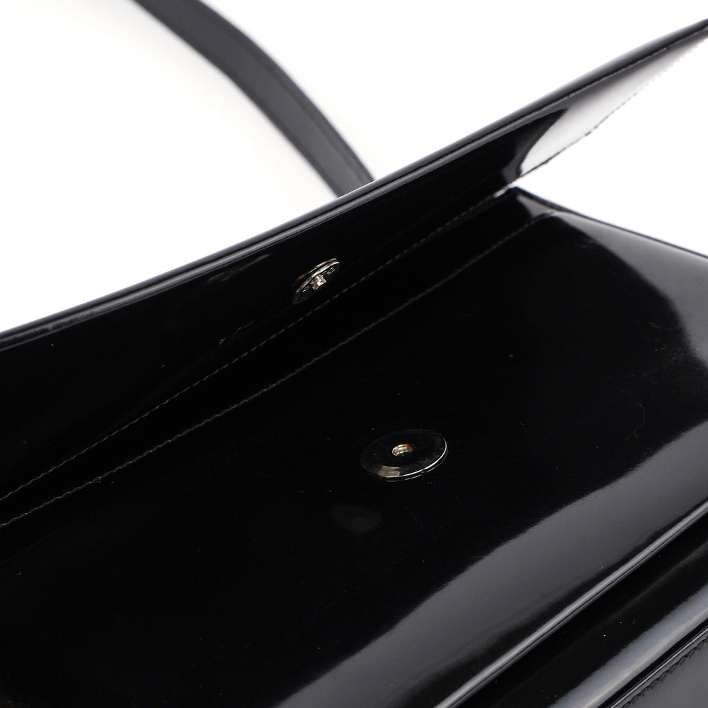 Black Patent Leather Shoulder Bag