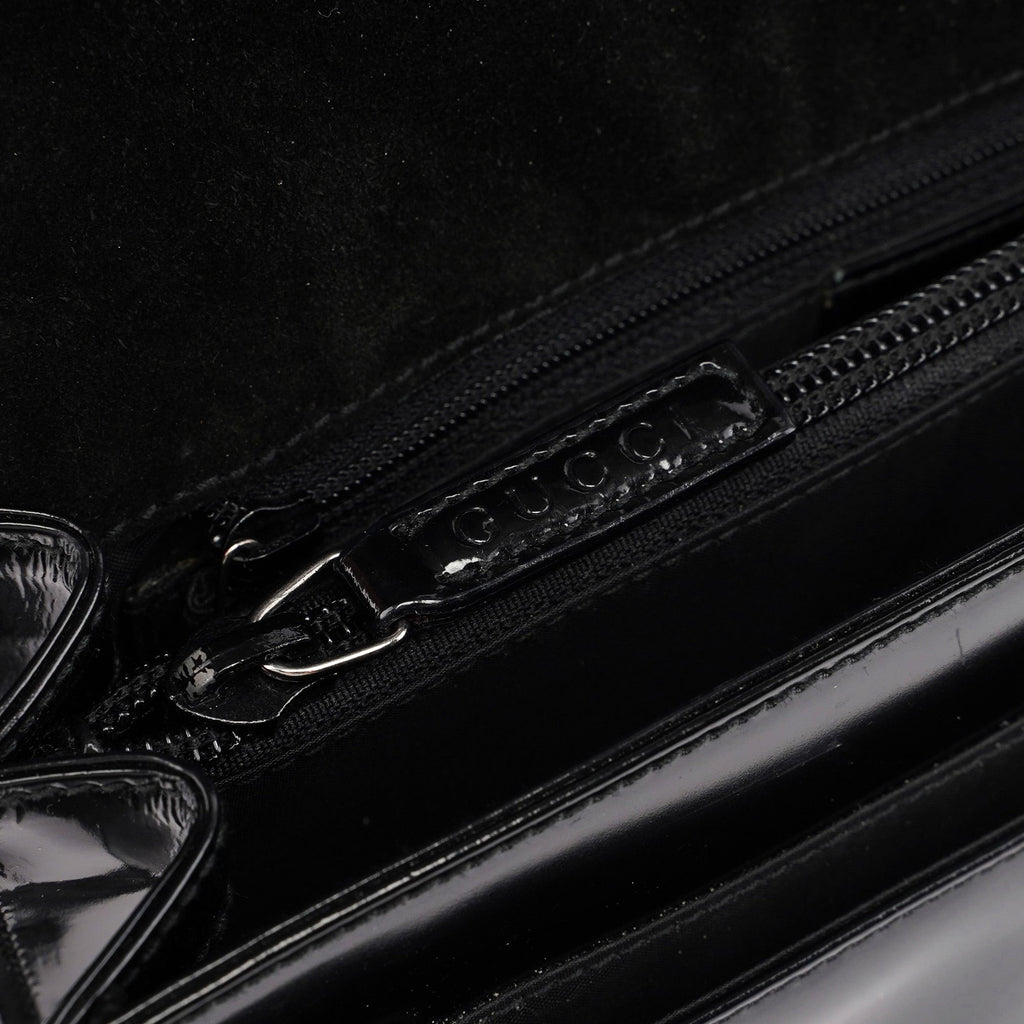 Black Patent Leather Shoulder Bag
