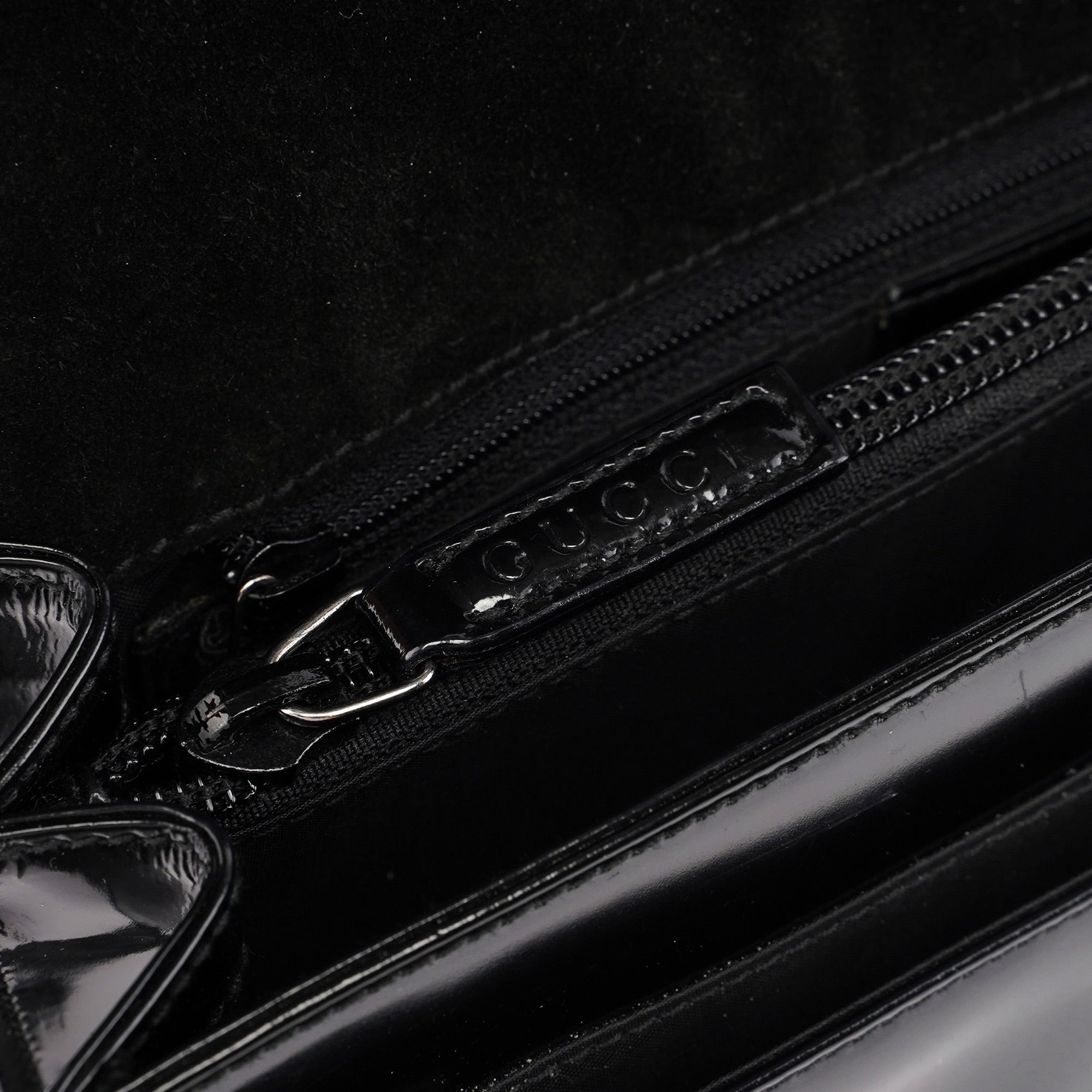 Black Patent Leather Shoulder Bag