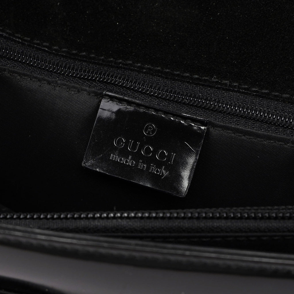 Black Patent Leather Shoulder Bag