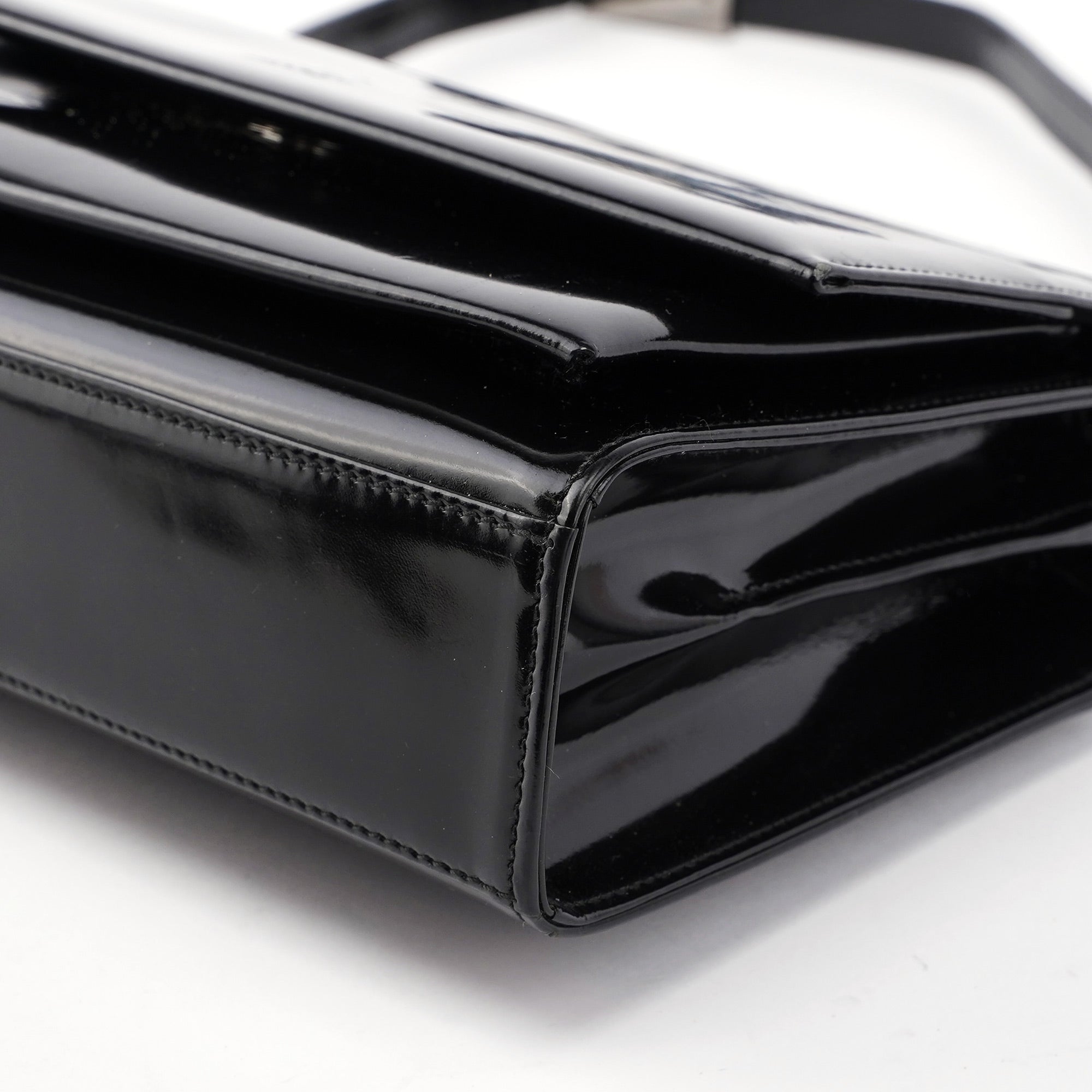 Black Patent Leather Shoulder Bag