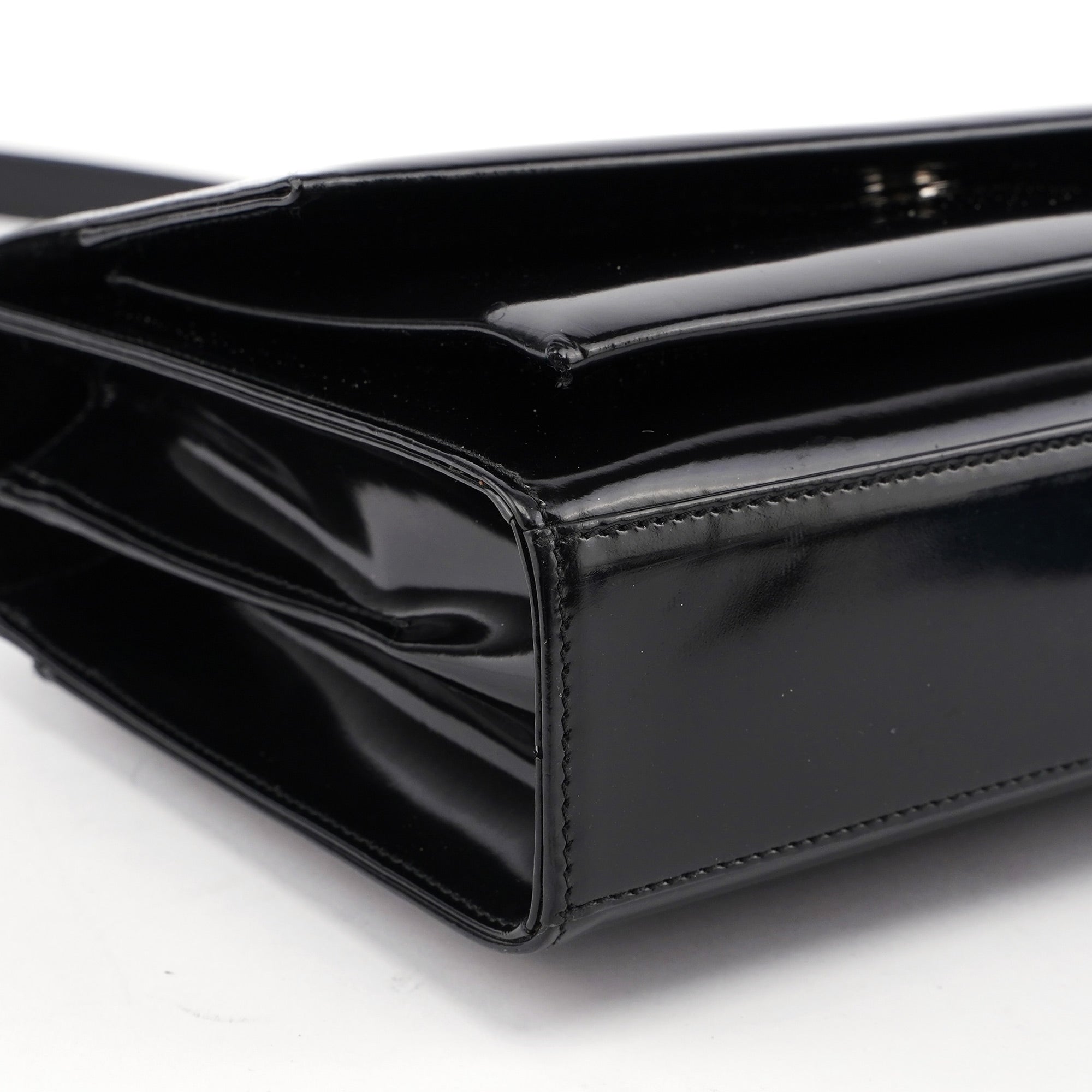 Black Patent Leather Shoulder Bag