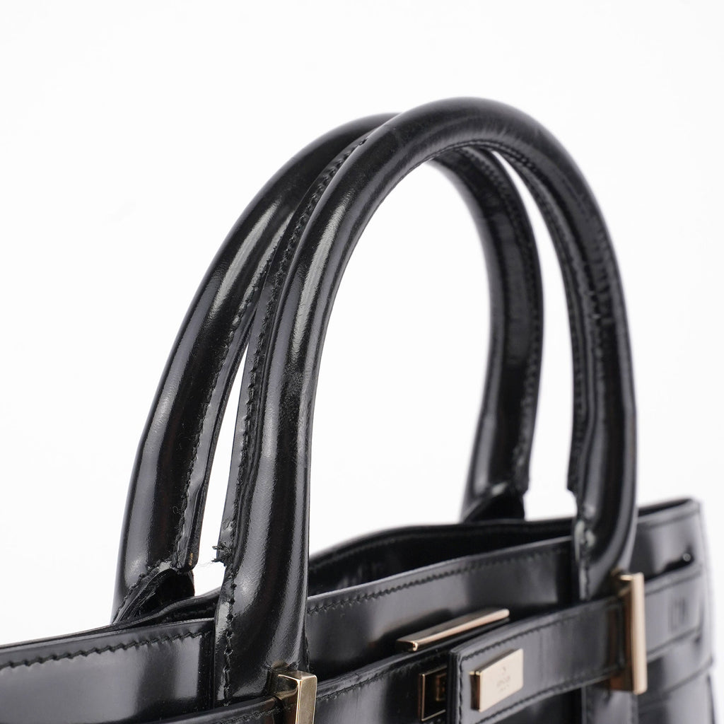 Black Patent Leather Tote