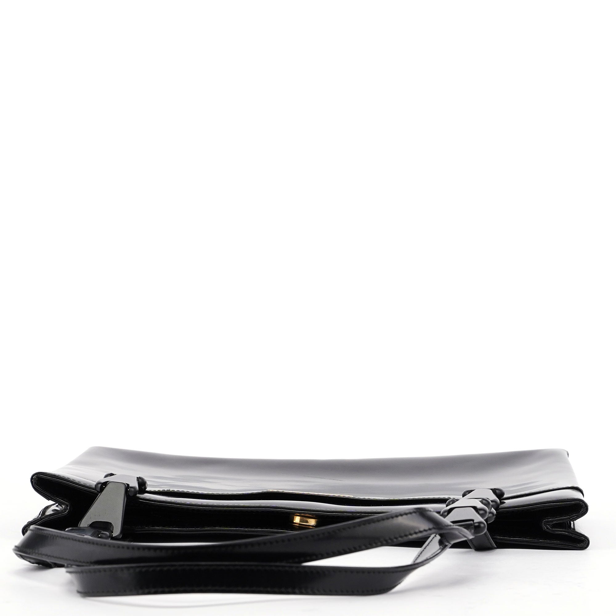 Black Patent Leather Tote