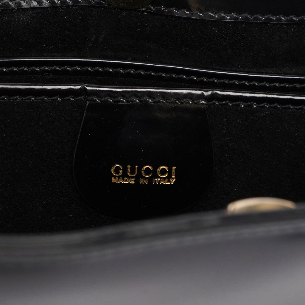 Black Patent Leather Tote