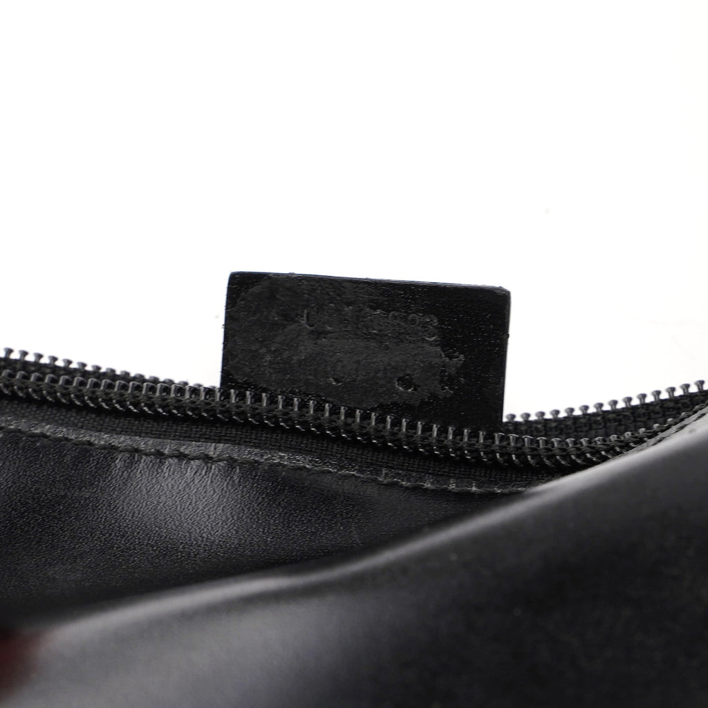 Black Plastic Bamboo Shoulder Bag