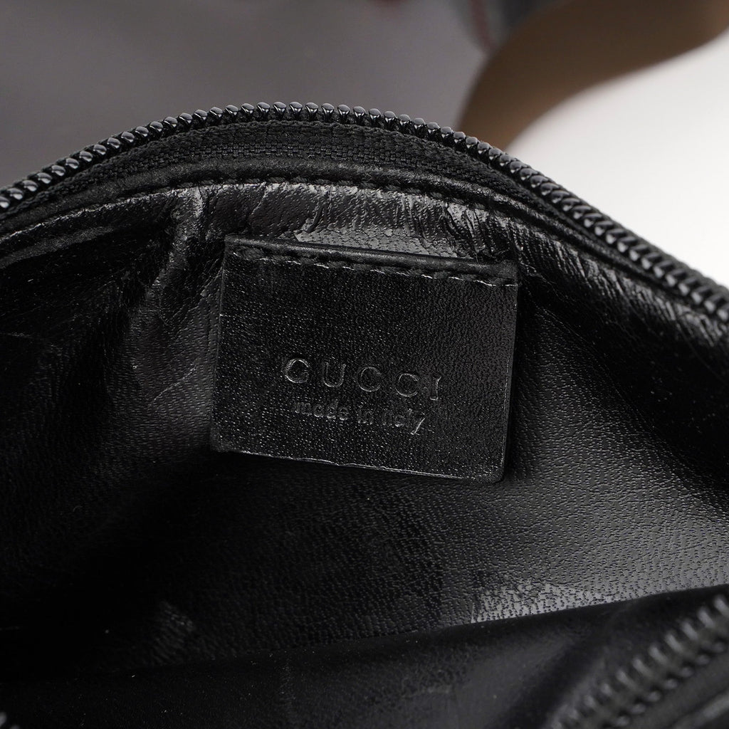Black Plastic Bamboo Shoulder Bag