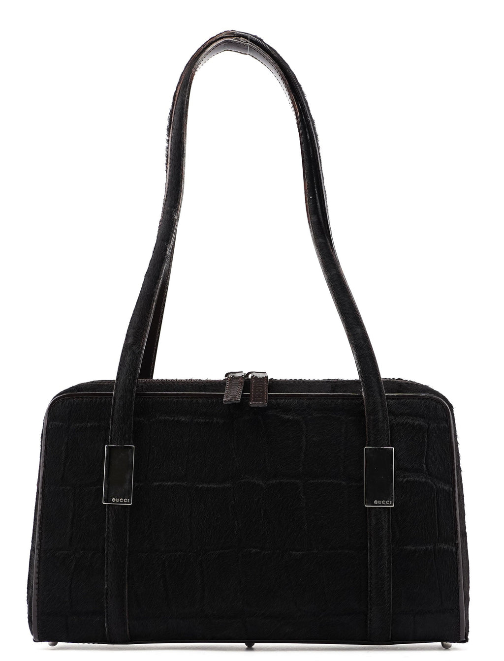 Black Pony Fur Mini Clutch Bag