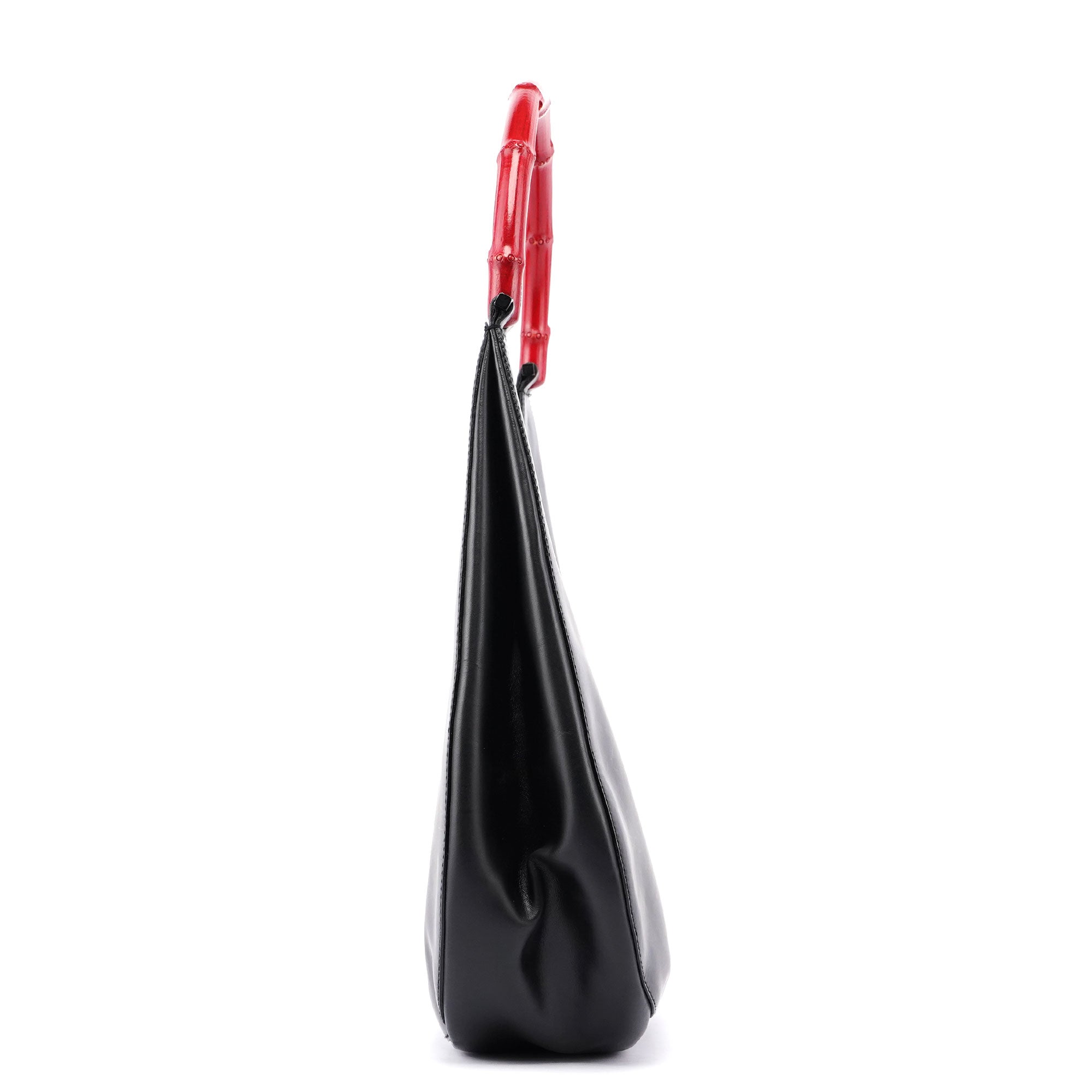 Black Red Bamboo Shoulder Bag