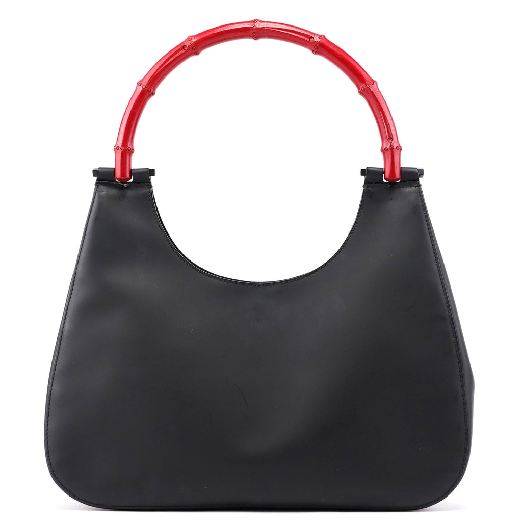 Black Red Bamboo Shoulder Bag