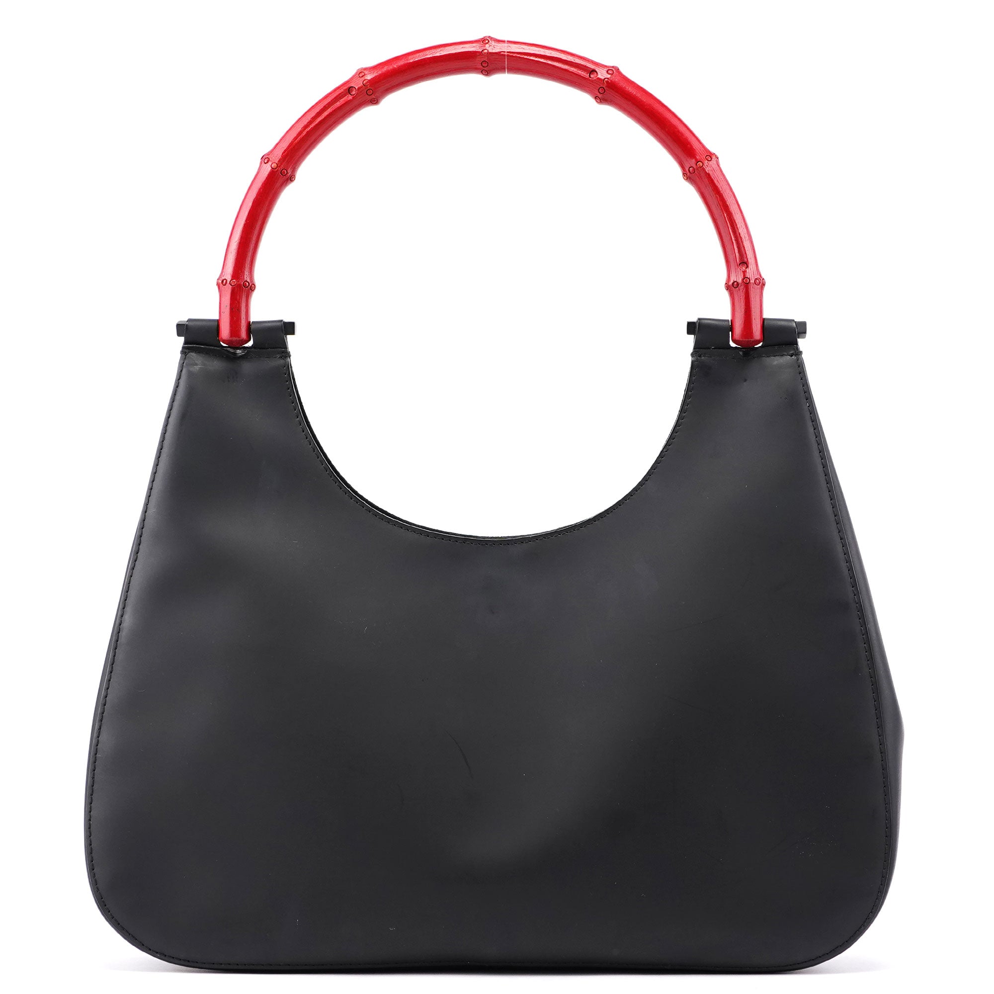 Black Red Bamboo Shoulder Bag