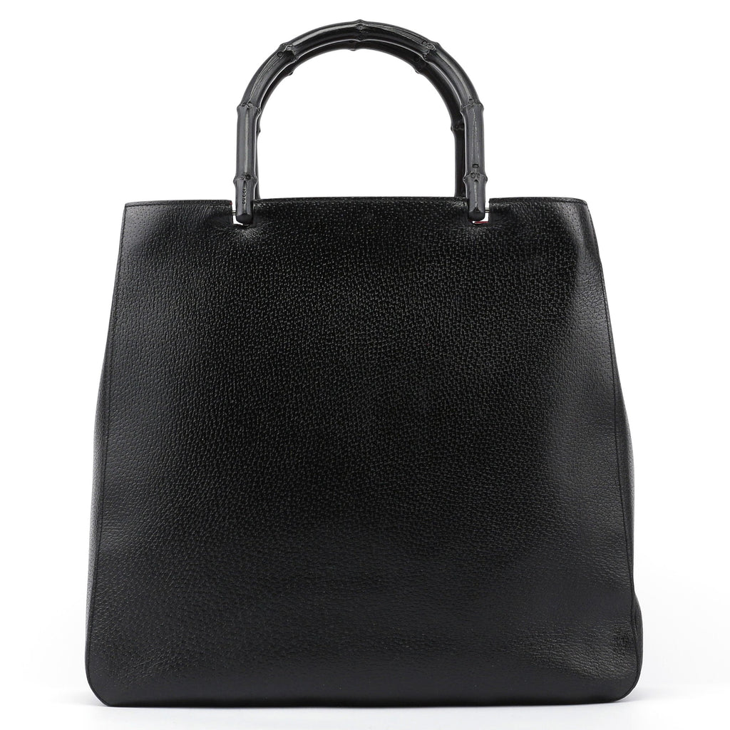 Black Red Bamboo Tote