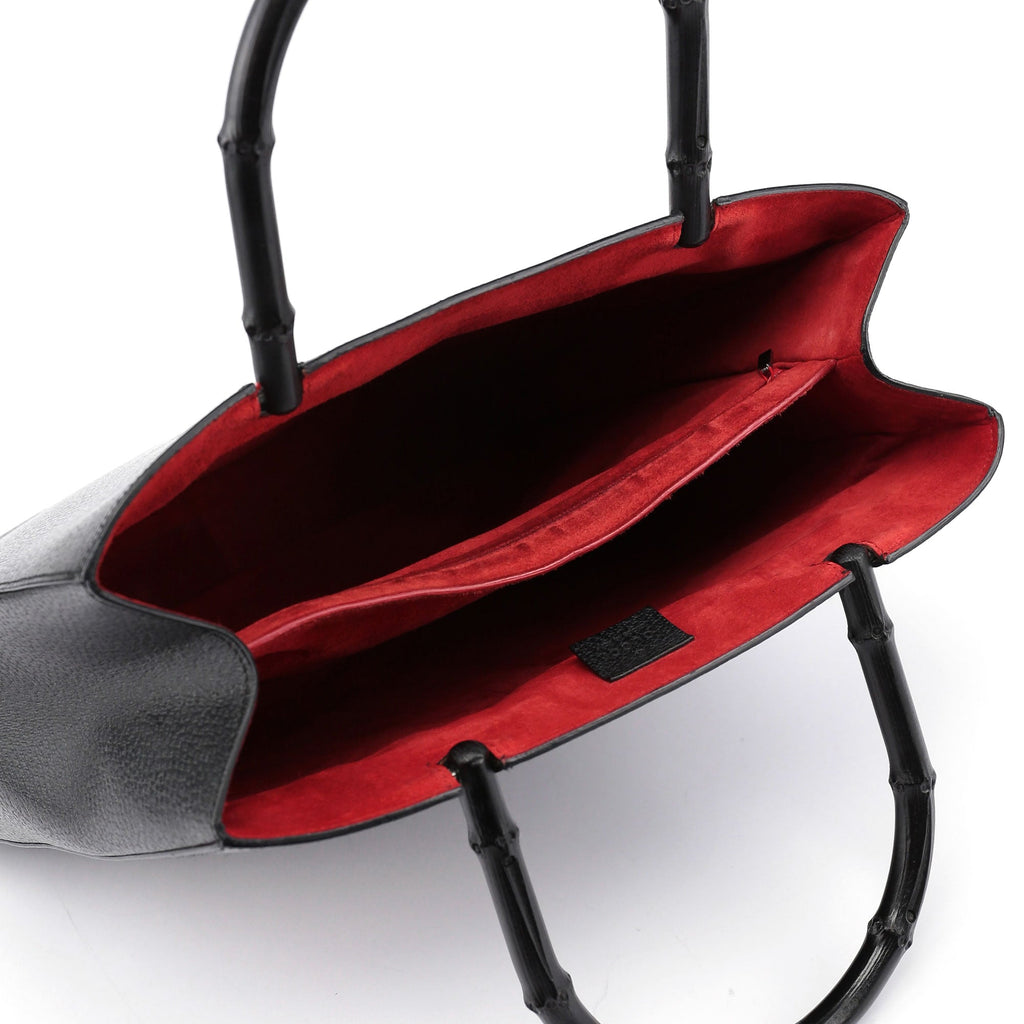 Black Red Bamboo Tote