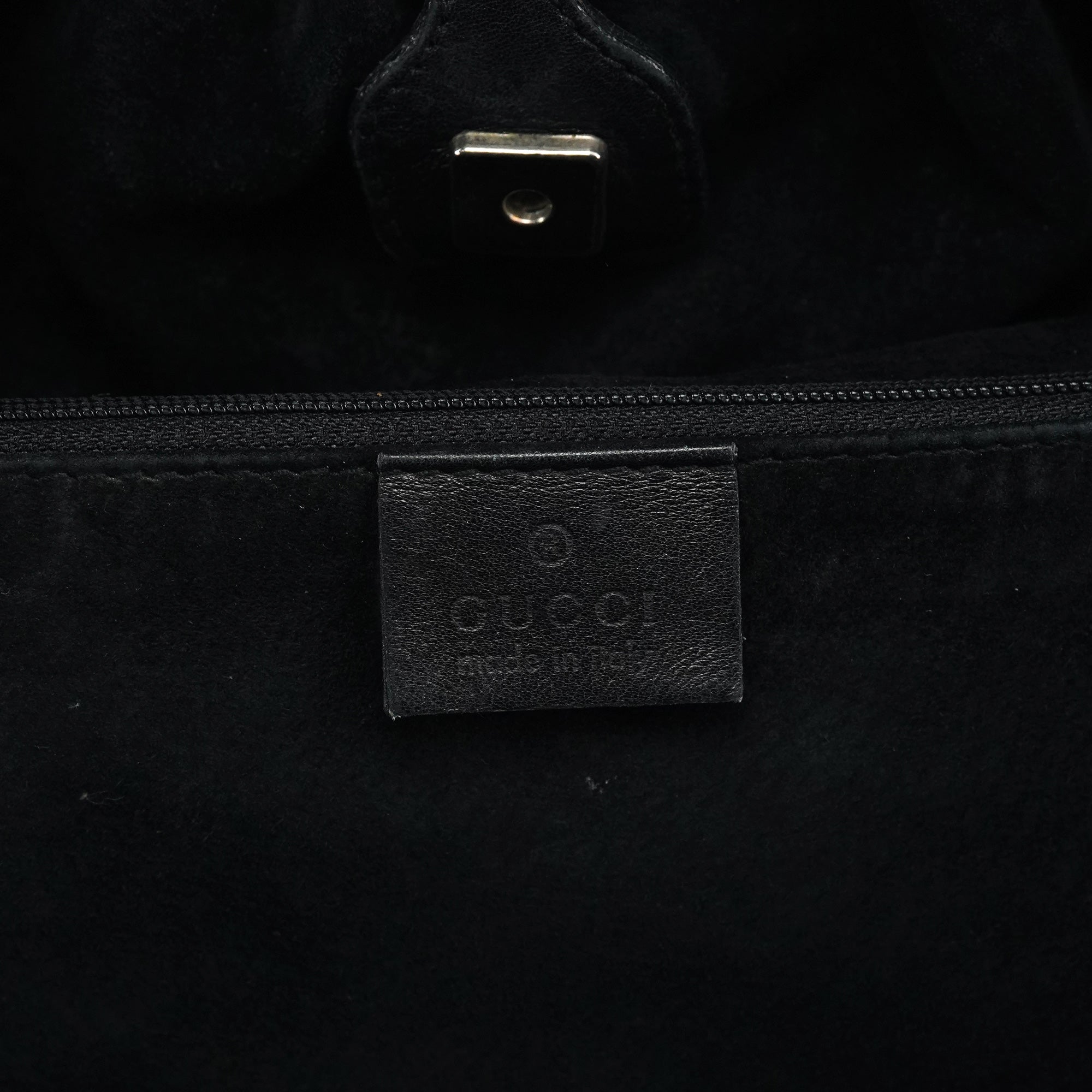 Black Ruched Leather Shoulder Bag