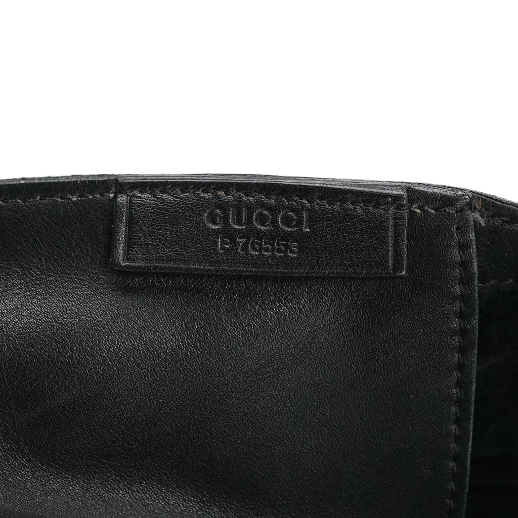 Black Ruched Leather Shoulder Bag