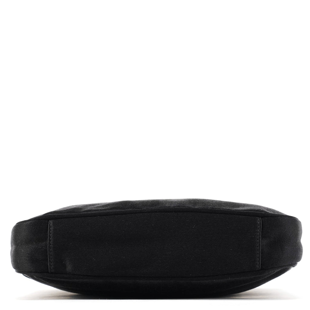 Black Satin Bamboo Mini 2-Way Bag