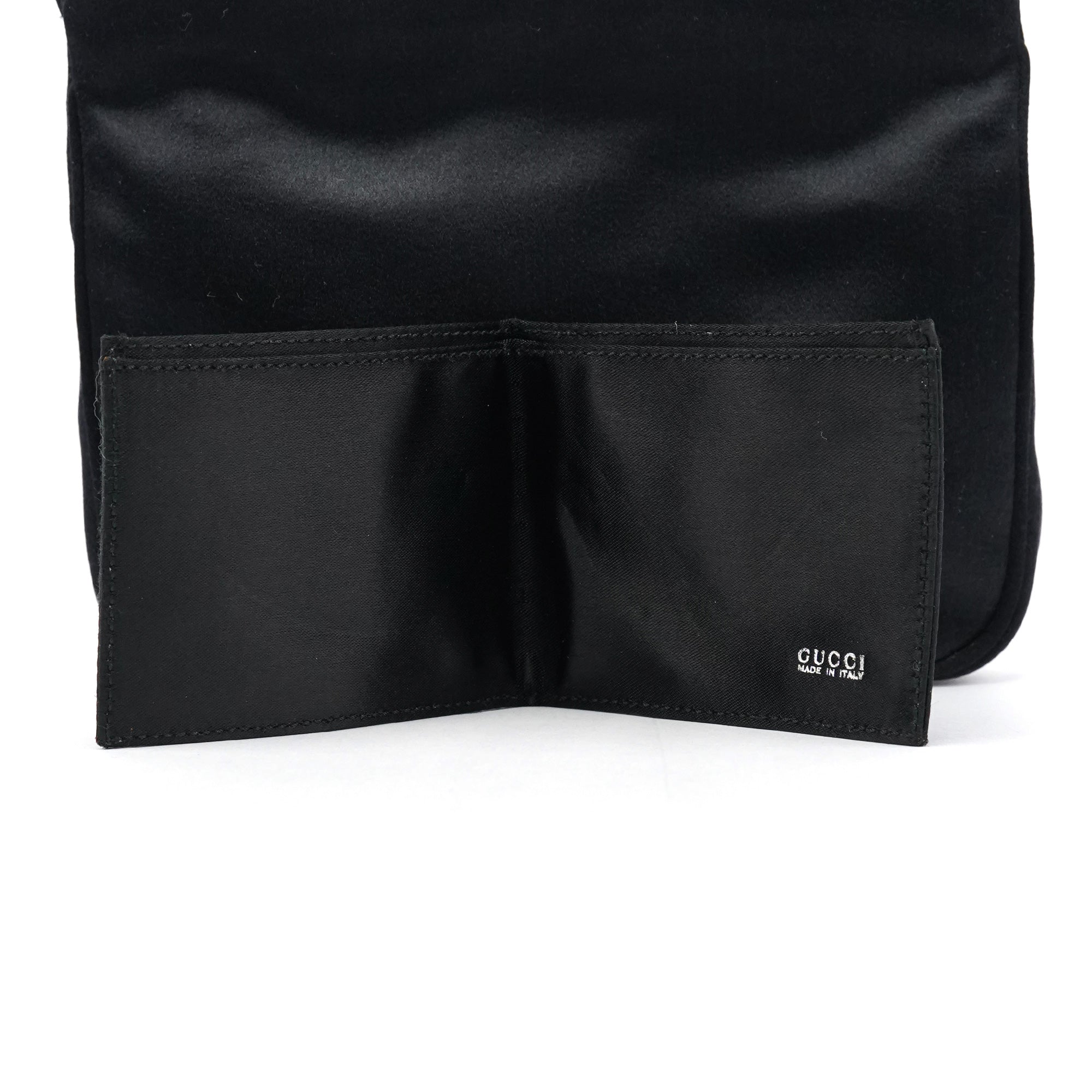 Black Satin Bamboo Mini 2-Way Bag