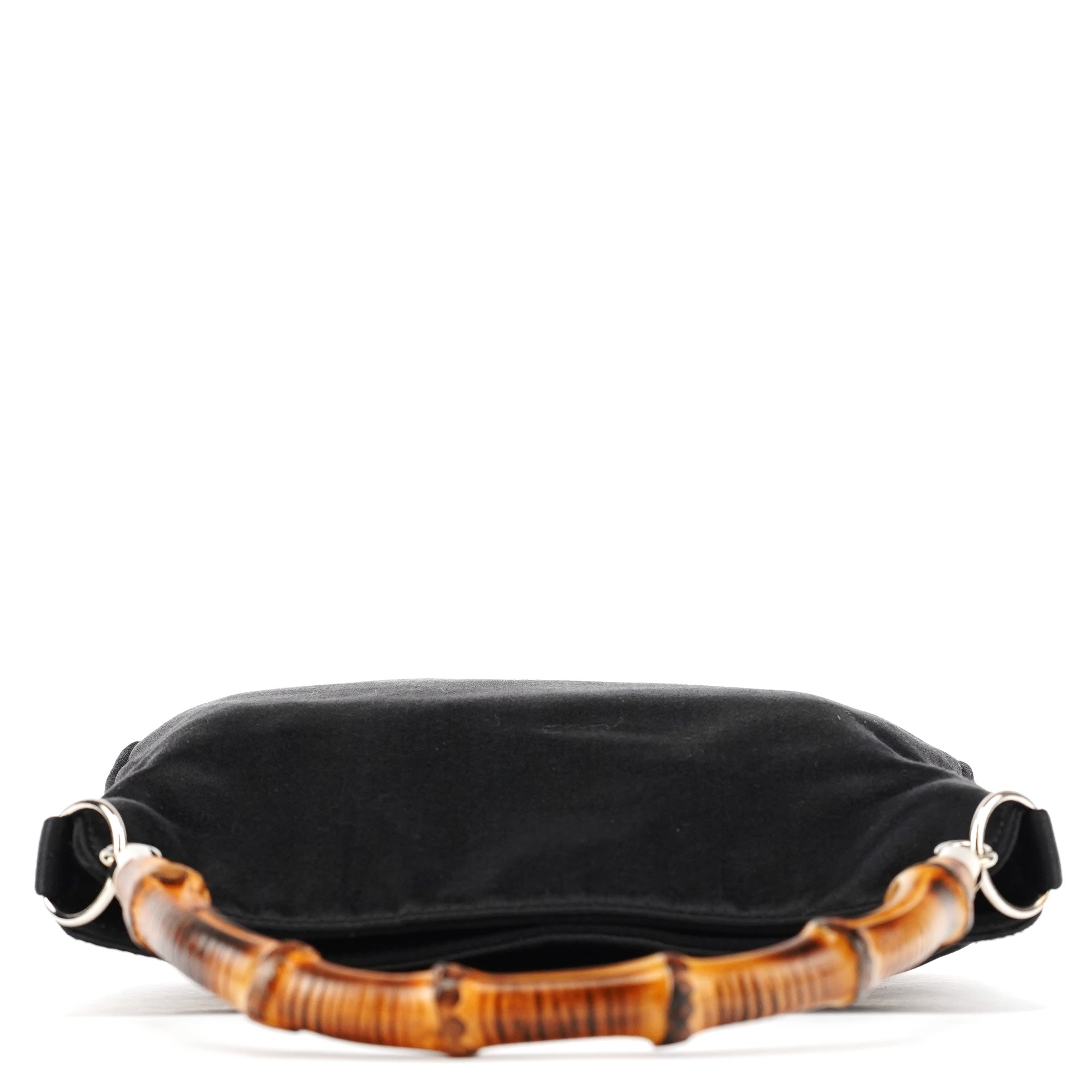 Black Satin Bamboo Mini 2-Way Bag