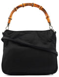 Black Satin Bamboo Mini 2-Way Bag