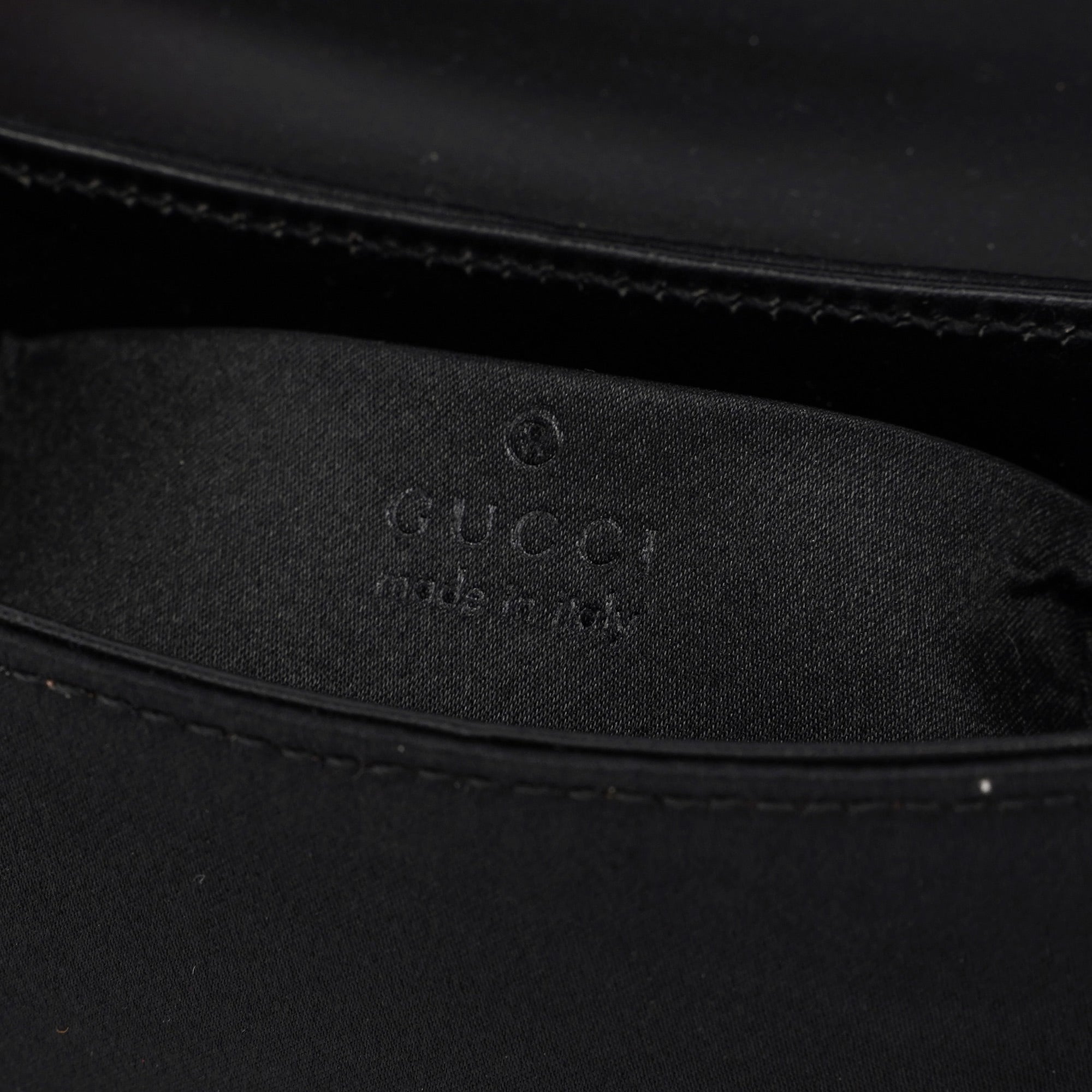 Black Satin Calfskin Mini Shoulder Bag