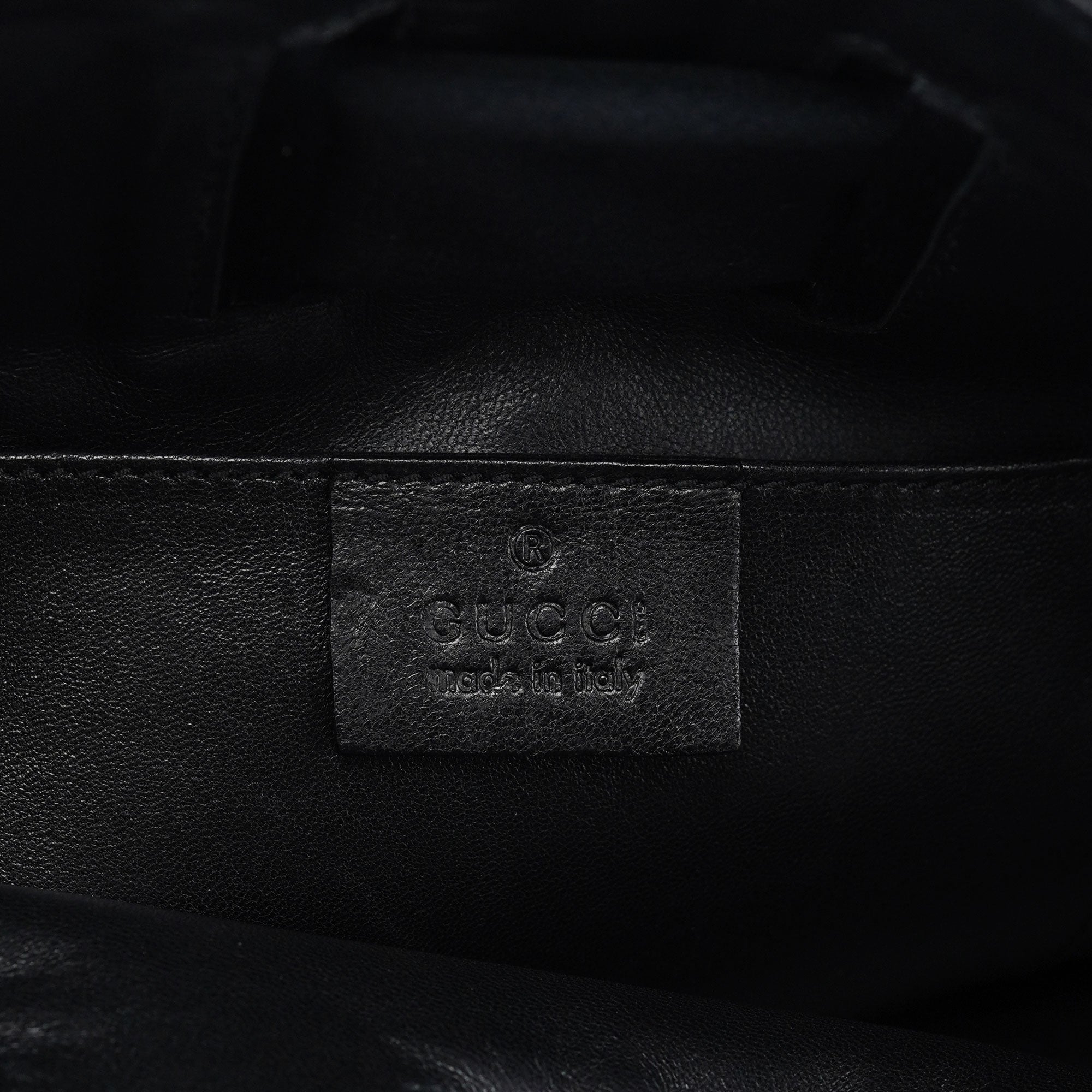 Black Satin Drawstring Shoulder Bag