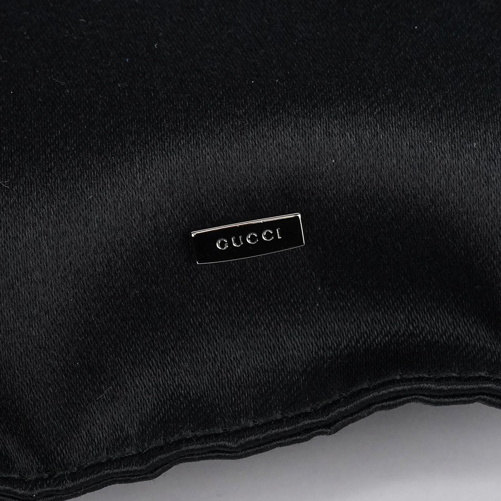 Black Satin Mini Loop Handbag
