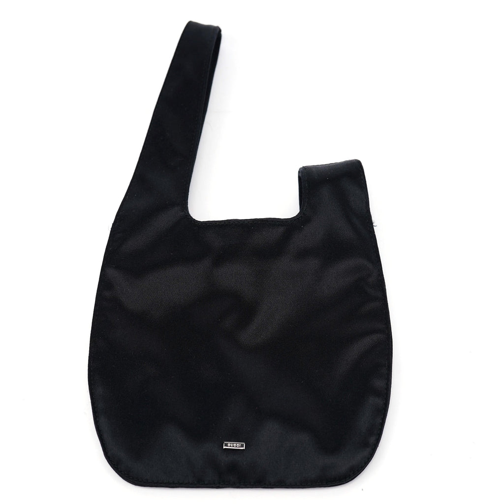 Black Satin Mini Loop Handbag