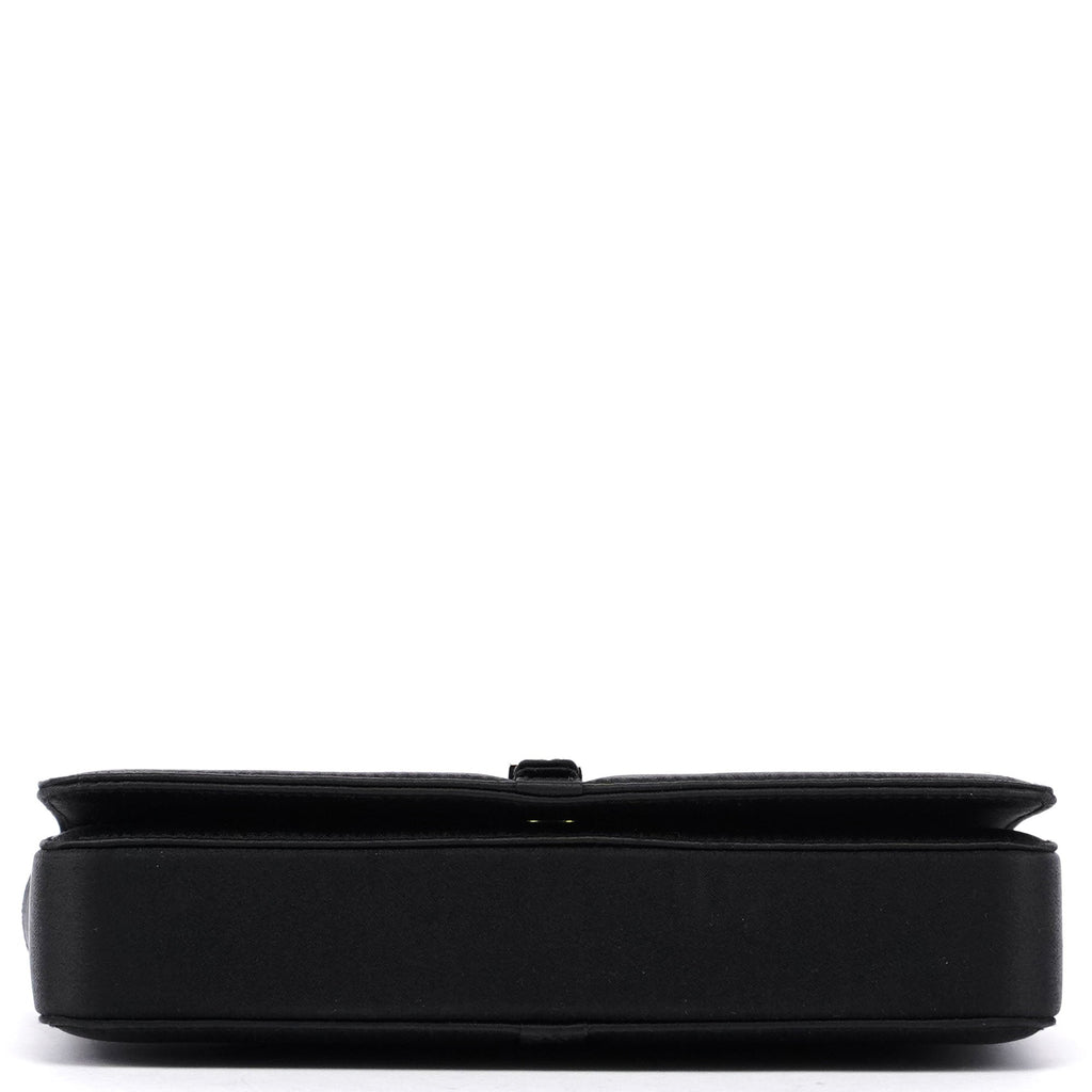Black Satin Shoulder Bag