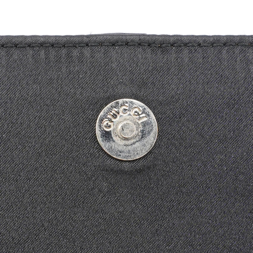 Black Satin Shoulder Bag