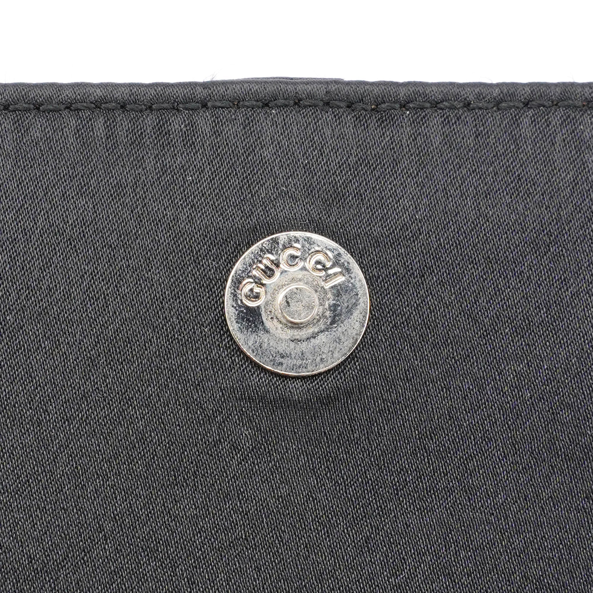 Black Satin Shoulder Bag