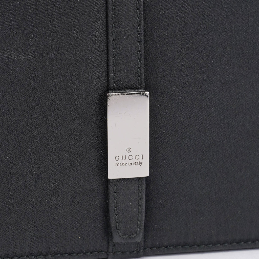 Black Satin Shoulder Bag