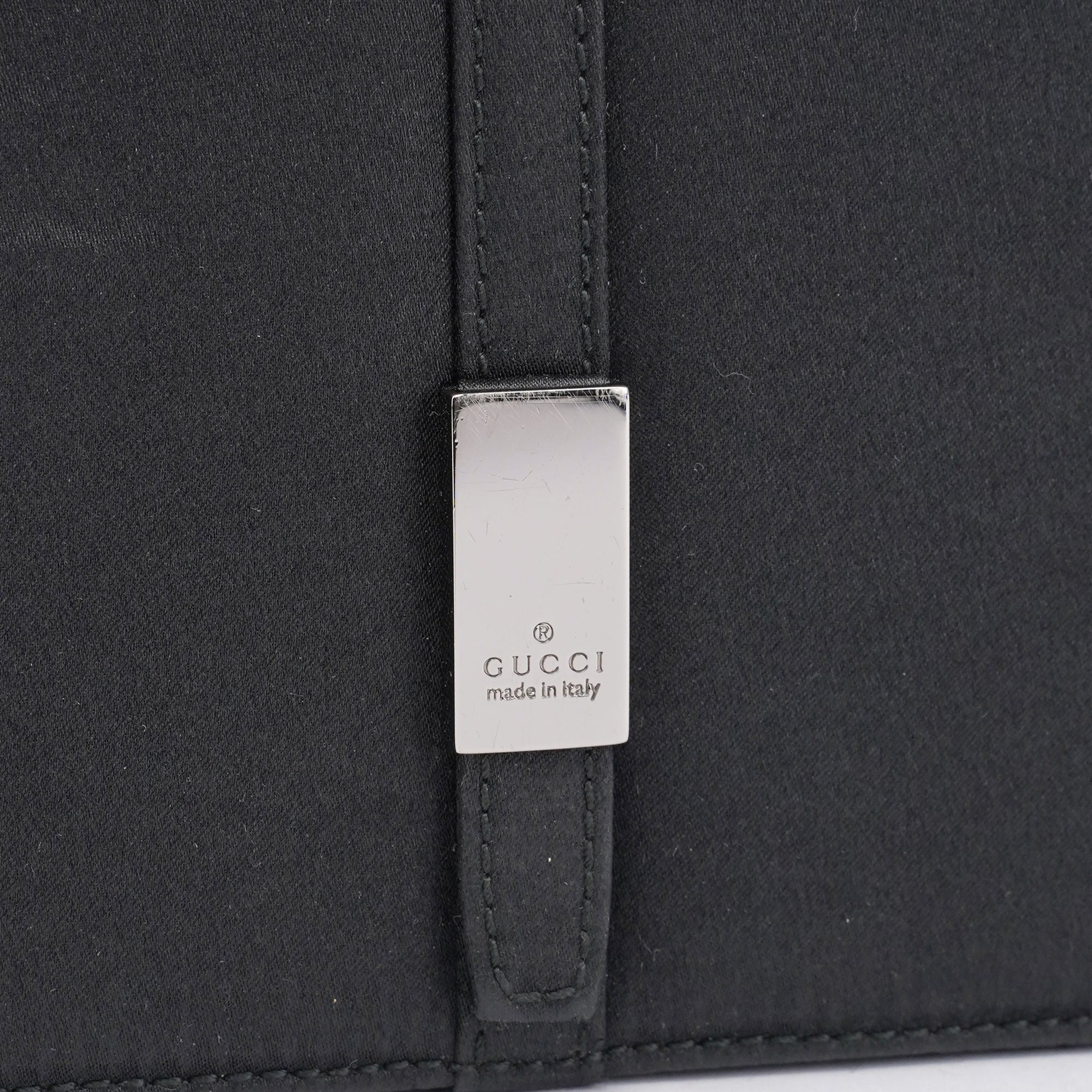 Black Satin Shoulder Bag