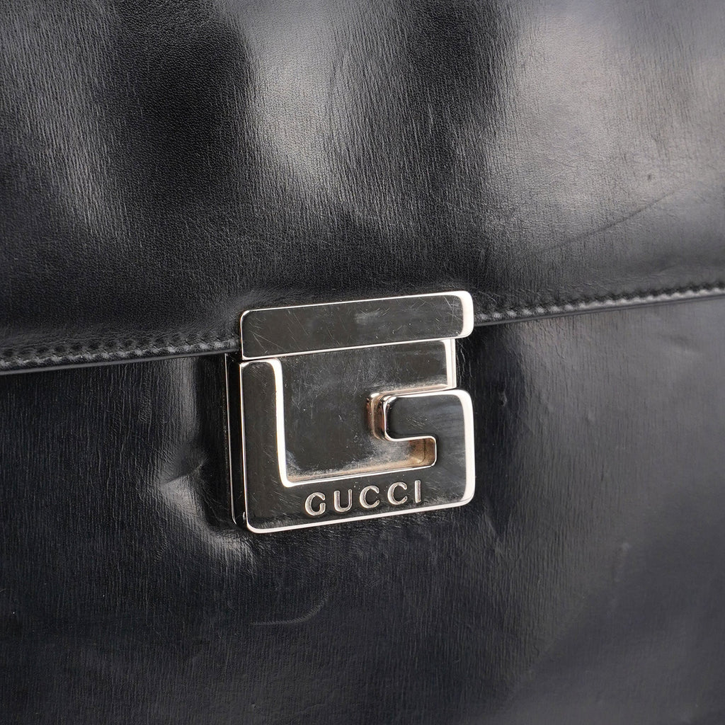 Black Silver Square G Shoulder Bag