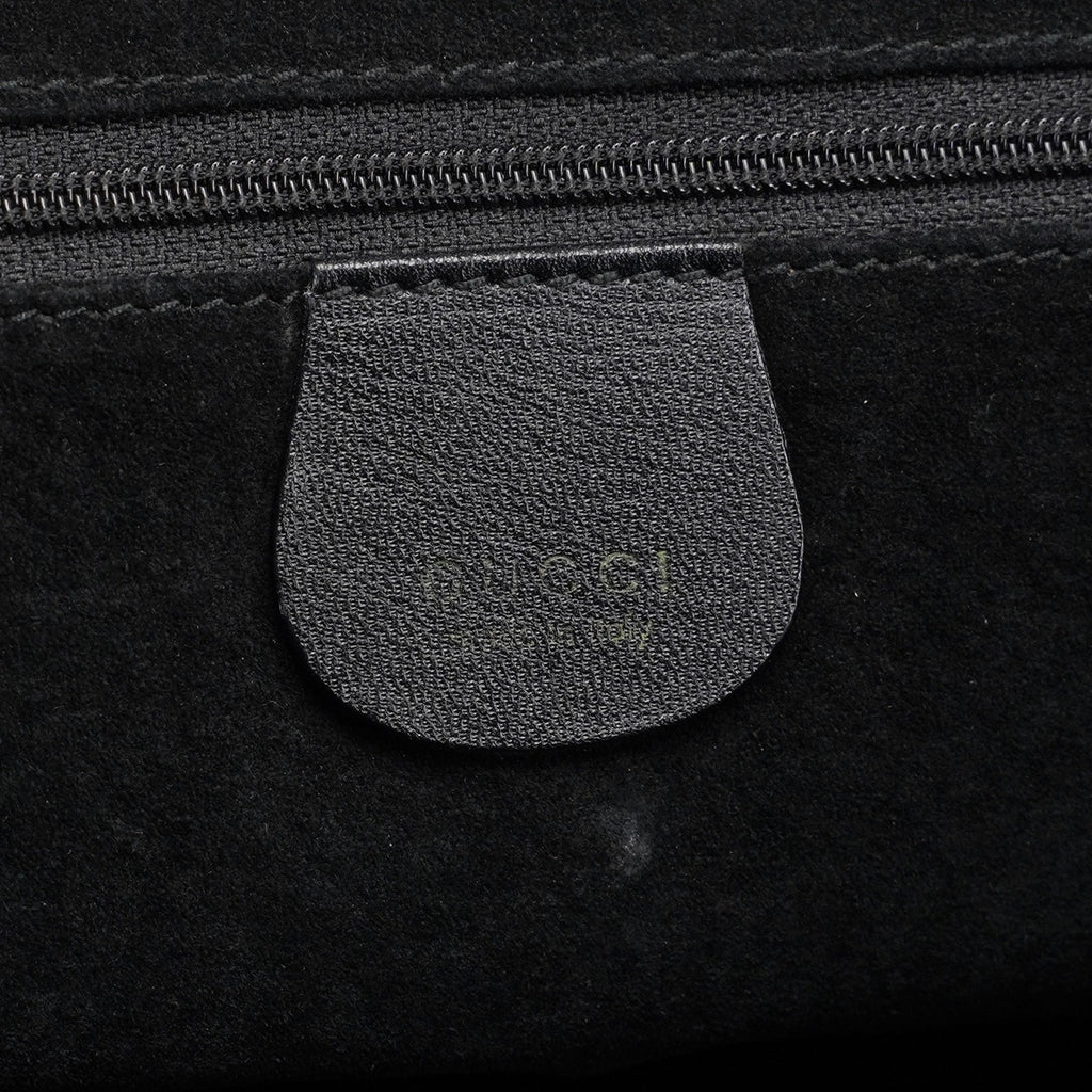 Black Square G Leather Small Tote