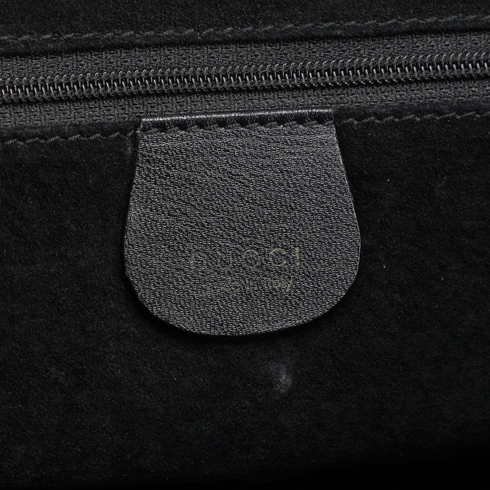 Black Square G Leather Small Tote