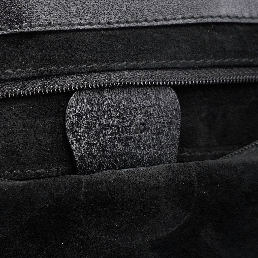 Black Square G Leather Small Tote