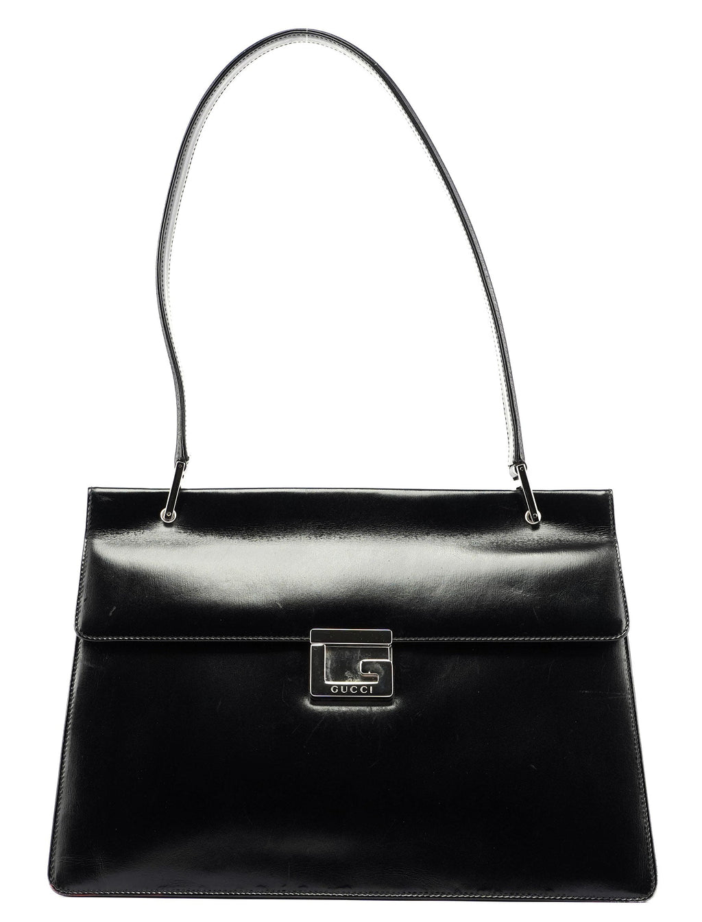 Black Square G Leather Tote