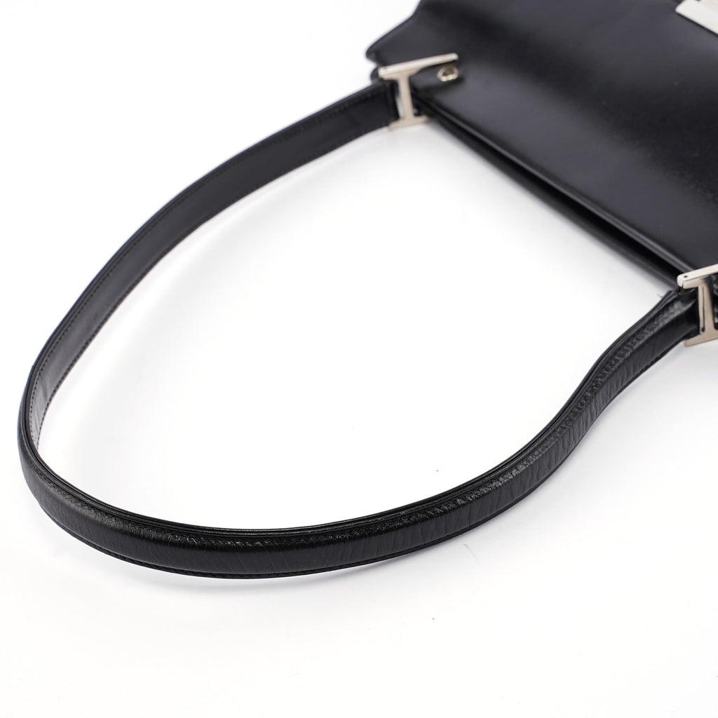 Black Square G Leather Tote