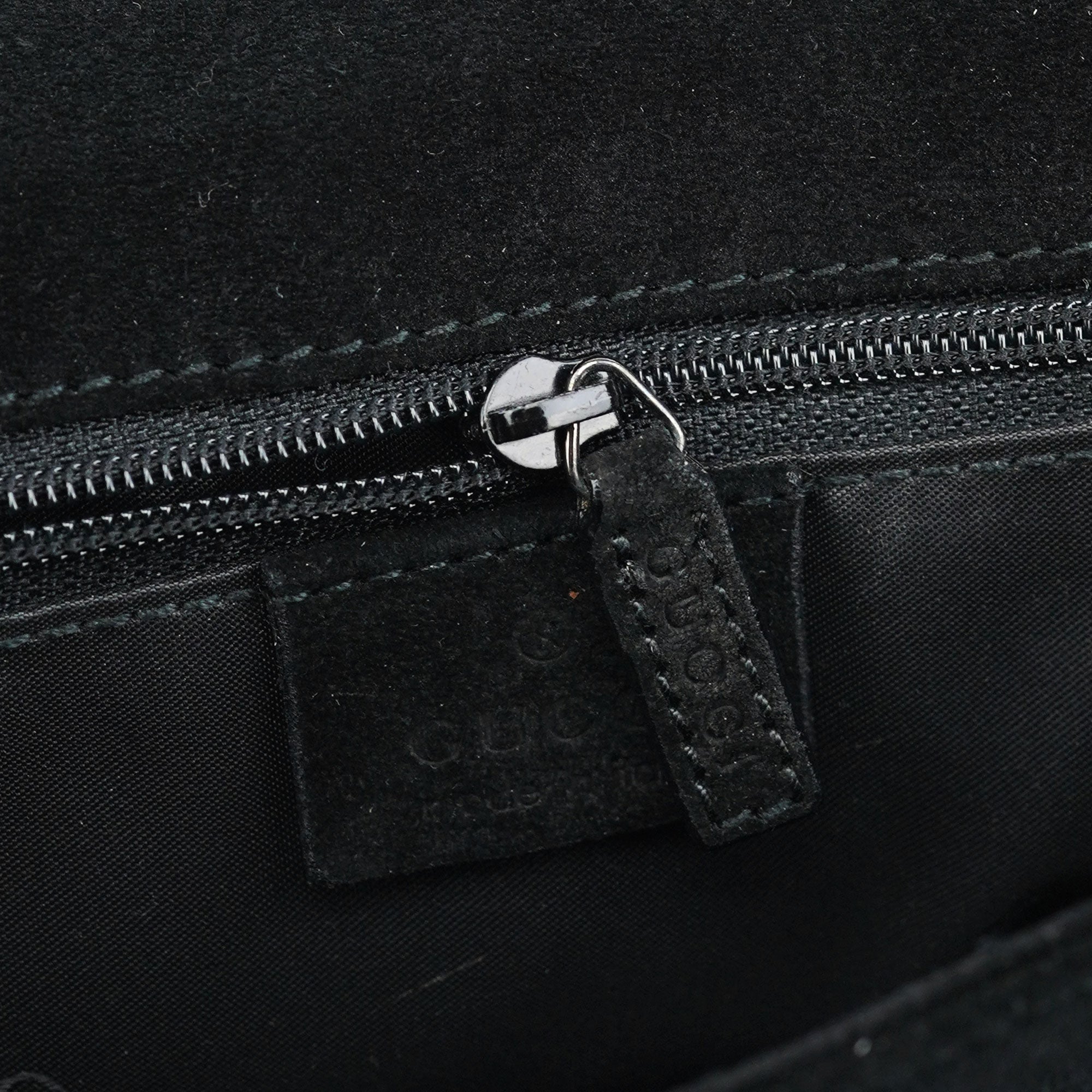 Black Suede Bamboo Flap Shoulder Bag