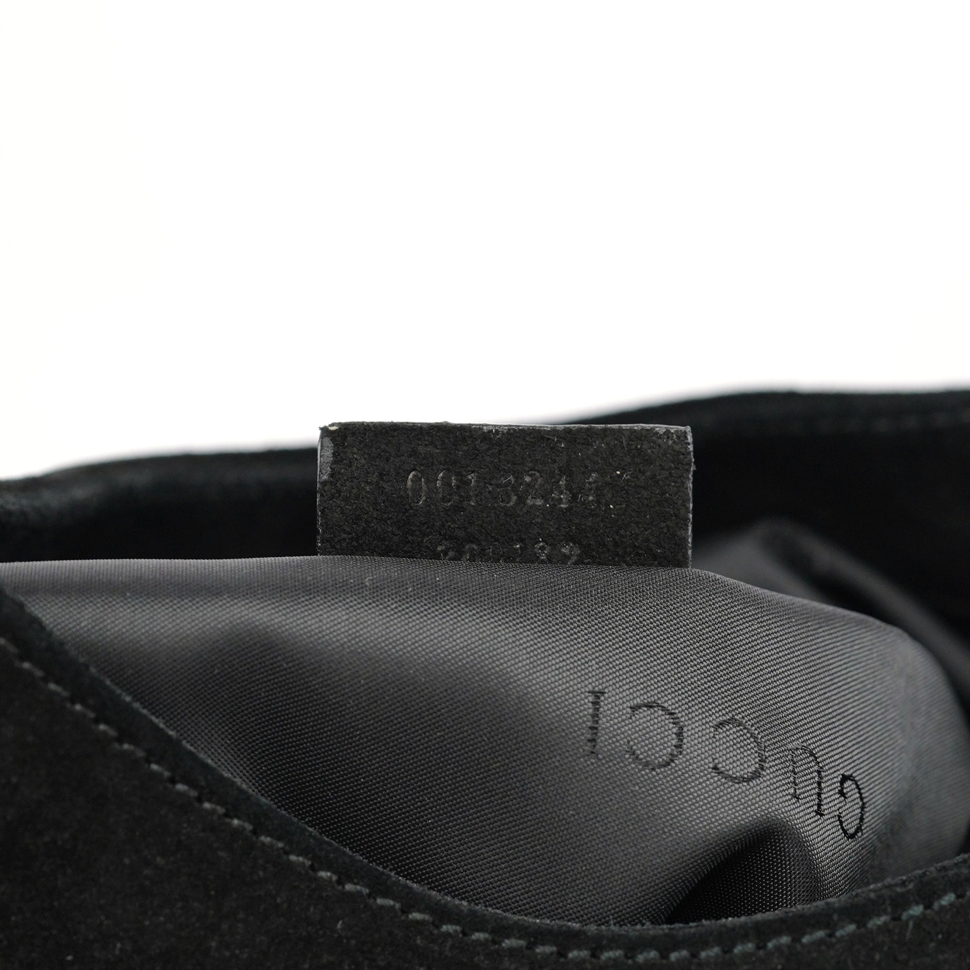Black Suede Bamboo Hobo Shoulder Bag