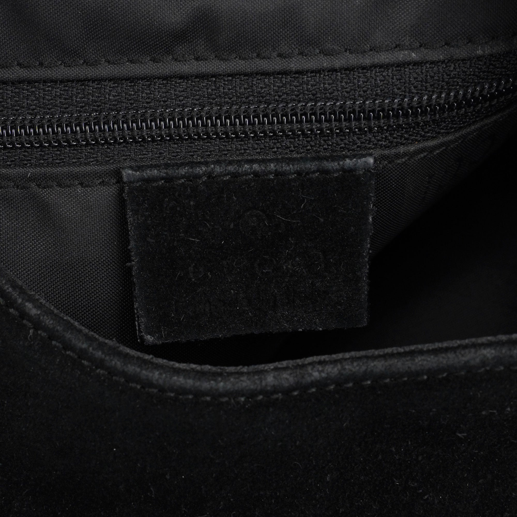 Black Suede Bamboo Hobo Shoulder Bag
