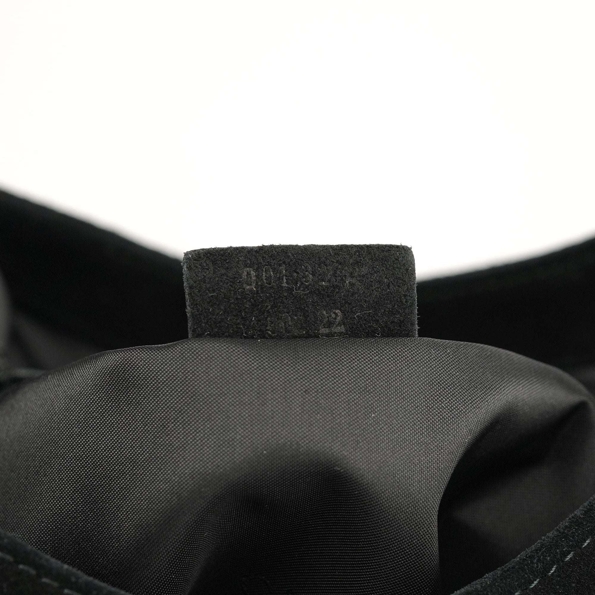 Black Suede Bamboo Shoulder Bag